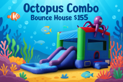 Octopus Waterslide Combo Bounce House