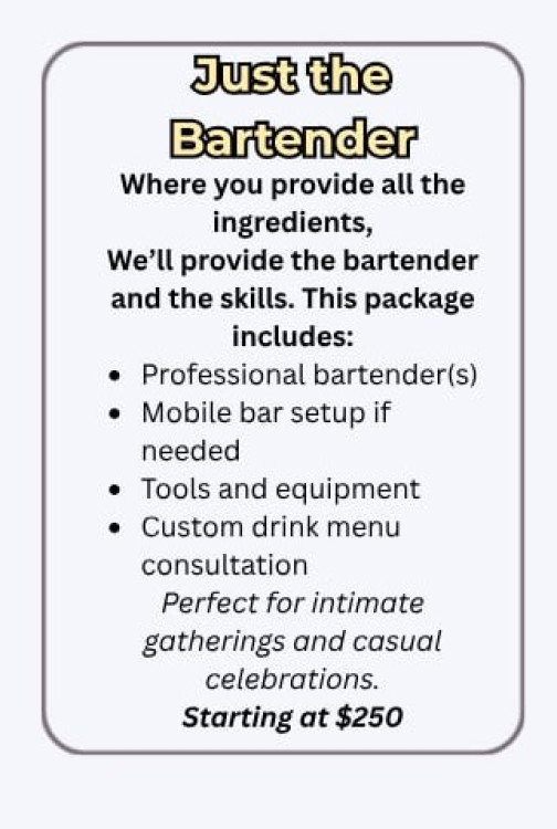 Just The Bartender